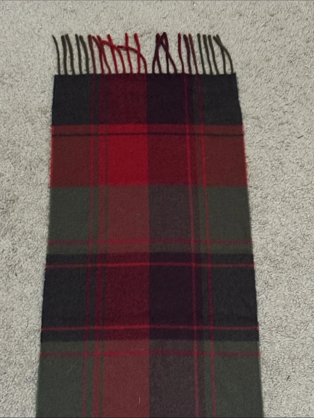 FREE WITH $25 PURCHASE-Plaid Scarf-Unisex-Red/Olive/Black
